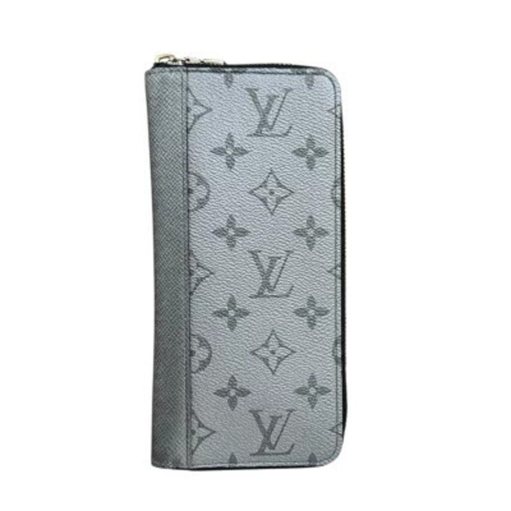 Louis Vuitton Zippy Vertical Taigarama Long Wallet Taiga Leather